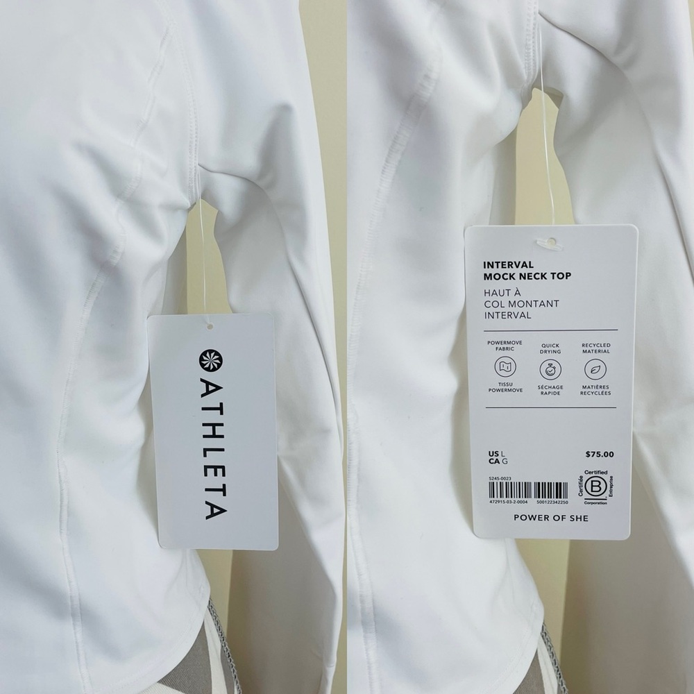 NWT, Athleta Interval Mock Neck Top, Fall 2024 - Picture 10 of 16